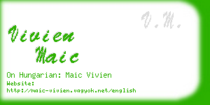 vivien maic business card